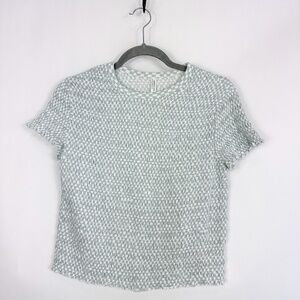 American Eagle Ruffle Trim Stretchy Short Sleeve Top